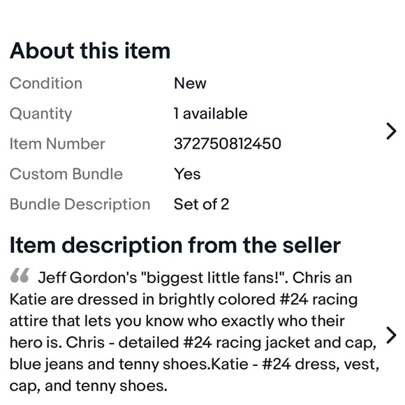 Jeff Gordon’s biggest little fans dolls. - Picture 2 of 5